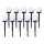 SADA 10x LED Solárna lampa LED/0,12W/1,2V 6500K IP44 40 mAh čierna/biela