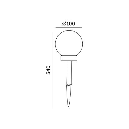 SADA 10x LED Solárna lampa LED/0,12W/1,2V 6500K IP44 40 mAh čierna/biela