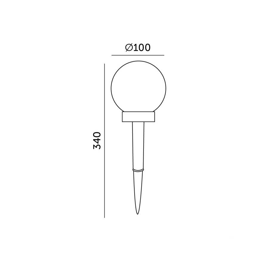 SADA 10x LED Solárna lampa LED/0,12W/1,2V 6500K IP44 40 mAh čierna/biela