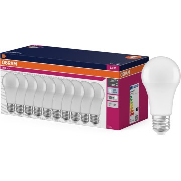 SADA 10x LED Žiarovka CLASSIC A75 E27/10W/230V 4000K - Osram