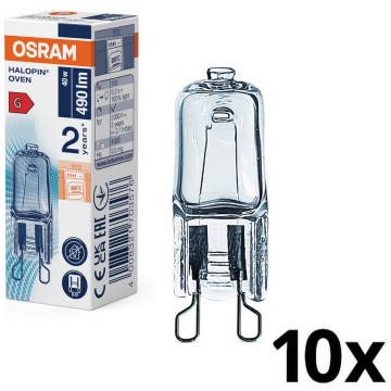 SADA 10x Žiaroviek do rúry HALOPIN G9/40W/230V 2700K - Osram