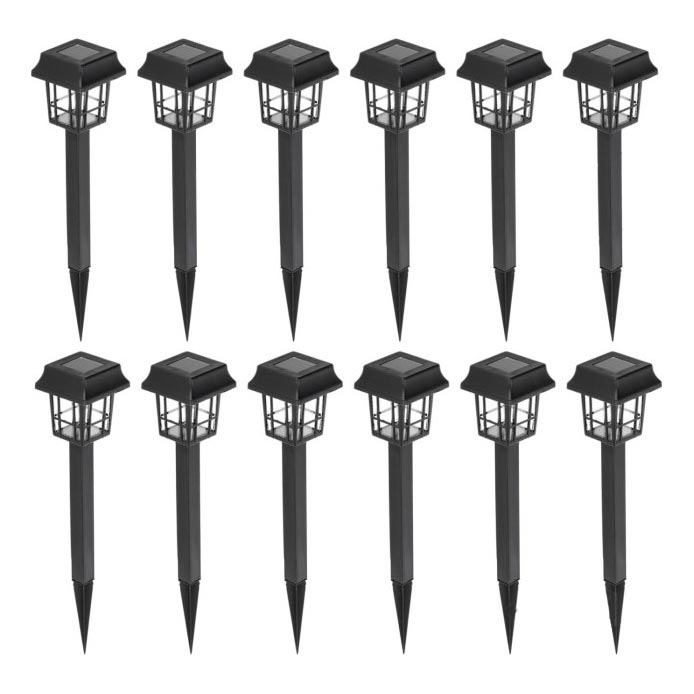 SADA 12x LED Solárna lampa LED/0,06W/1,2V 1xAA 6500K IP44 100 mAh