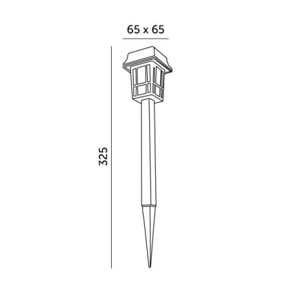 SADA 12x LED Solárna lampa LED/0,06W/1,2V 1xAA 6500K IP44 100 mAh