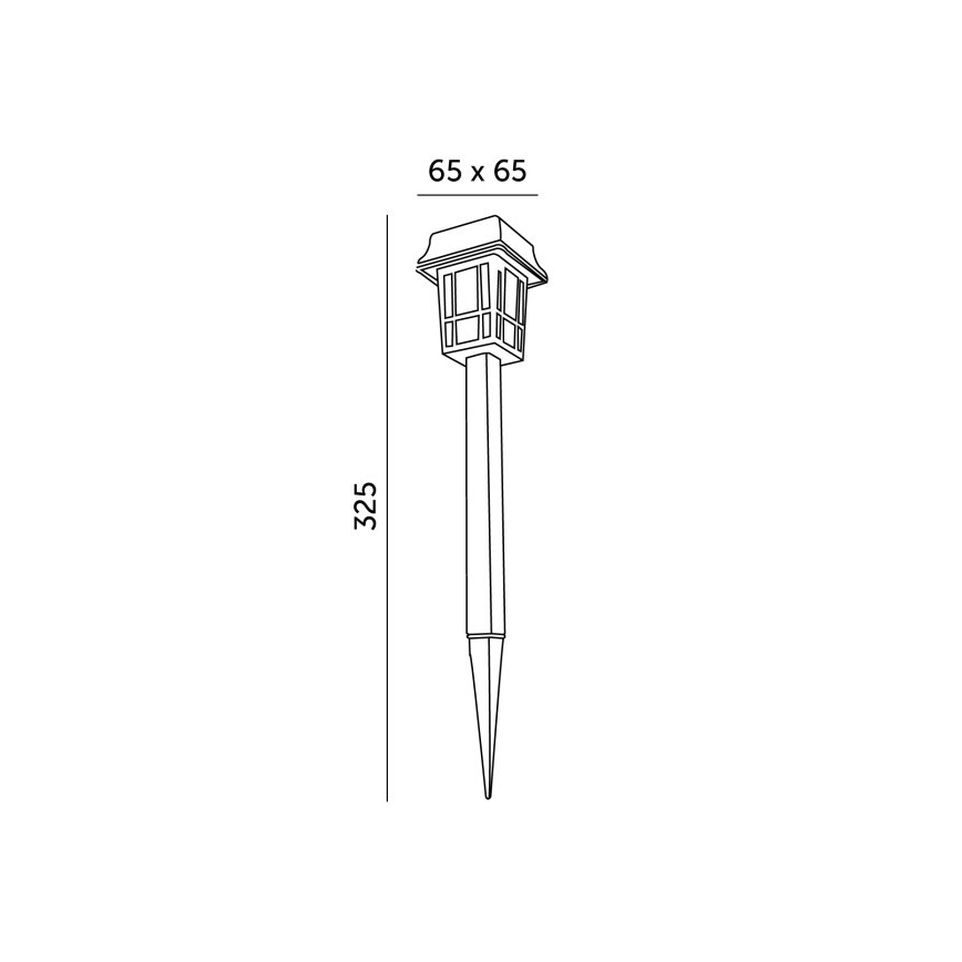 SADA 12x LED Solárna lampa LED/0,06W/1,2V 1xAA 6500K IP44 100 mAh