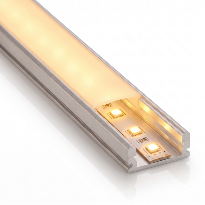 SADA 1x LED pásik MYLIVING LIGHTSTRIP LED/22W/230V 5 m + 5x zapustený profil 1 m strieborná/biela