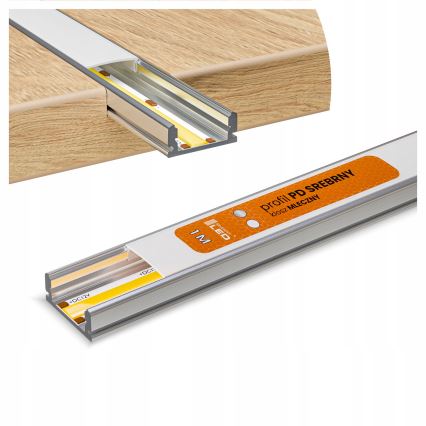 SADA 1x LED pásik MYLIVING LIGHTSTRIP LED/22W/230V 5 m + 5x zapustený profil 1 m strieborná/biela