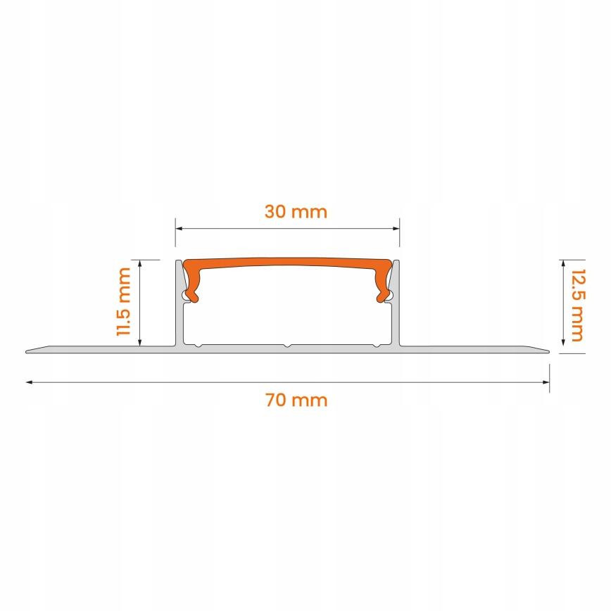 SADA 1x LED pás s pohybovým senzorom FLEX LED/3,6W/4xAA 2 m + 2x zabudovateľný profil 1 m strieborná/biela