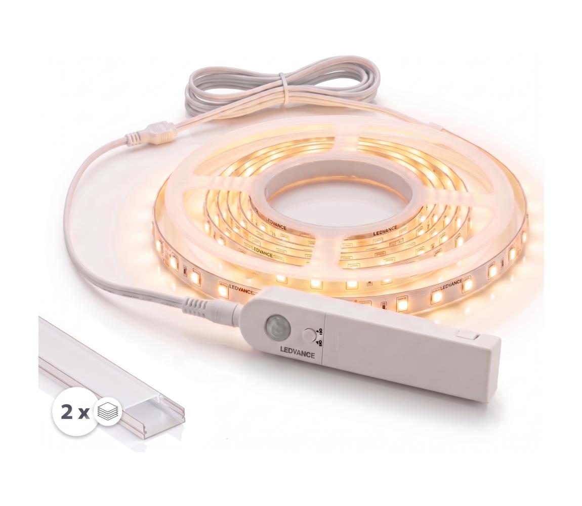 SmartLED SADA 1x LED pás so senzorom FLEX LED/3,6W/4xAA 2 m + 2x zapustený profil 1 m 2xSD0103+1xP227986