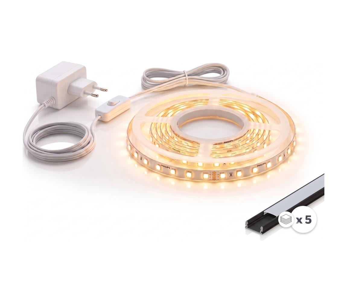 SmartLED SADA 1x LED pásik MYLIVING LIGHTSTRIP LED/22W/230V 5m + 5x zapustené profily 1 m 5xSD0029+1xP2022