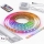 SADA 1x LED RGBW stmievateľný pásik DIGITAL LED/16,5W/230V 5 m + 5x zapustený profil 1 m strieborná/biela + diaľkové ovládanie