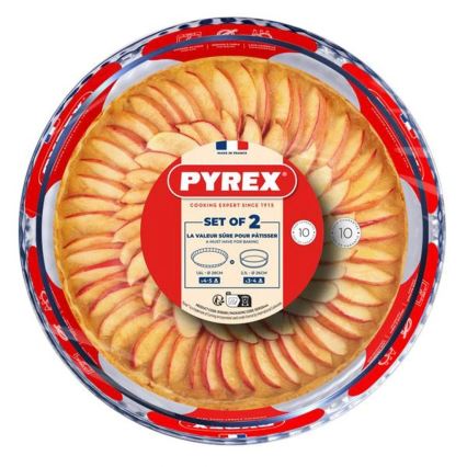 Sada 2 foriem na koláč PYREX, priemer 26/28 cm