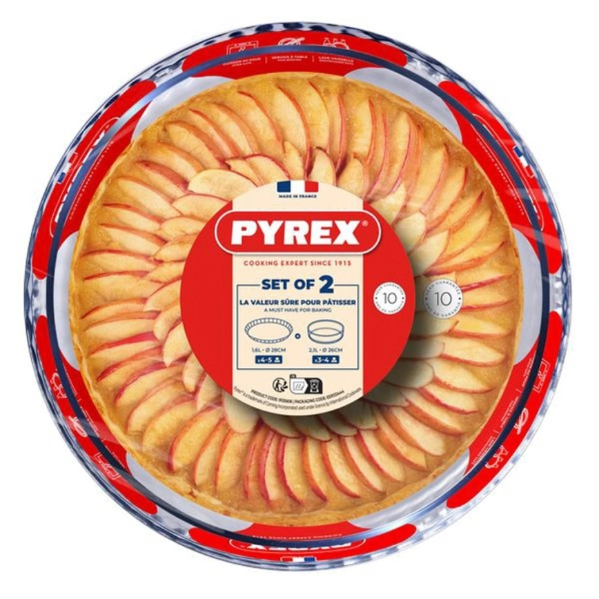 Sada 2 foriem na koláč PYREX, priemer 26/28 cm