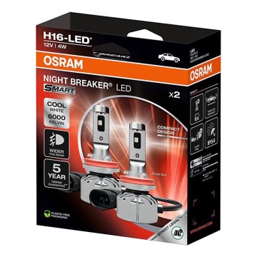 Sada 2 ks LED autožiaroviek NIGHT BREAKER SMART H16 PGJ19-3/4W/12V 6000K - Osram
