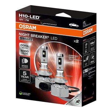 SADA 2 ks LED autožiarovky NIGHT BREAKER SMART H10 PY20d/7W/12V 6000K - Osram