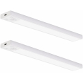 Sada 2 ks nabíjateľného LED osvetlenia do nábytku s pohybovým a súmrakovým senzorom VIRO LED/1,2W/3,7V 800 mAh 3000/4000/6500K 30 cm biela