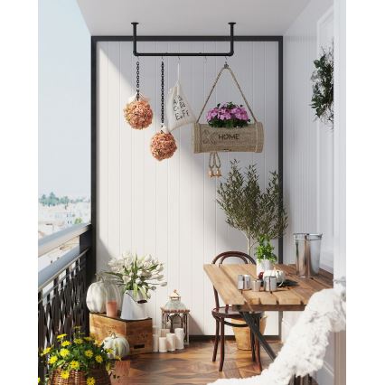 Sada 2 ks nástenných vešiakov na ramienka LINEA, čierna