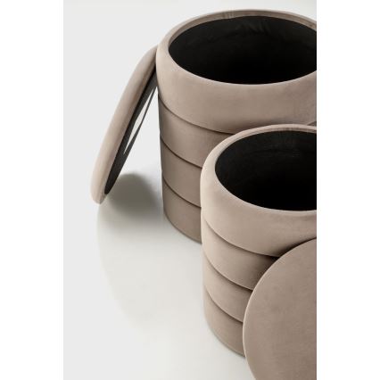 Sada 2 ks taburetov PAX, priemer 33/40 cm, taupe