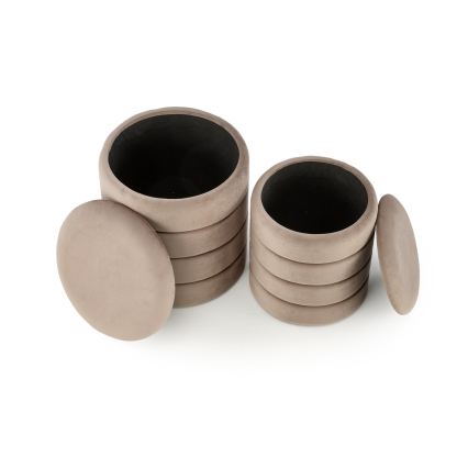 Sada 2 ks taburetov PAX, priemer 33/40 cm, taupe