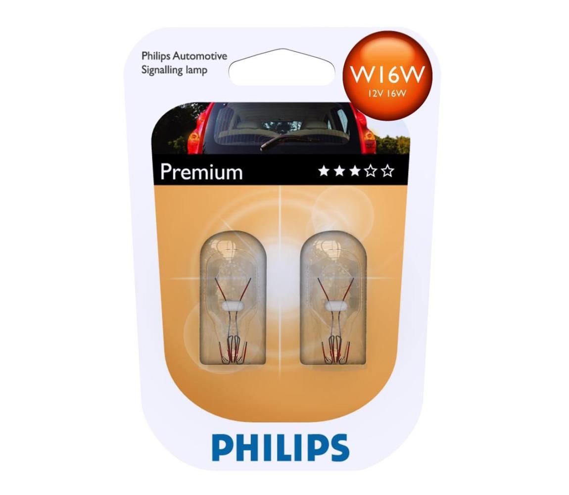 Philips SADA 2x Autožiarovka Philips VISION 12067B2 W16W W2,1x9,5d/16W/12V