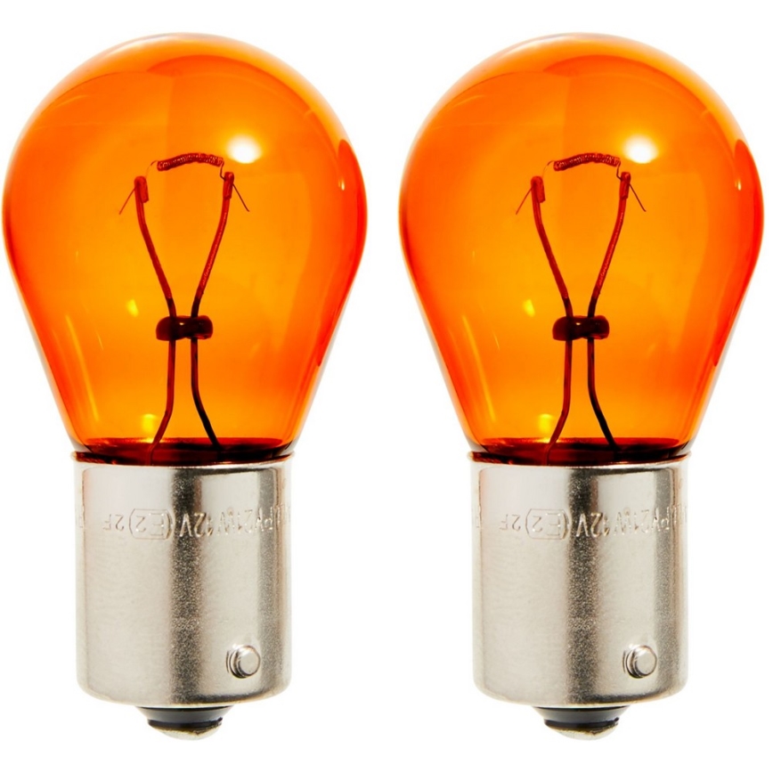 SADA 2x Autožiarovka Philips VISION 12496NAB2 PY21W BAU15s/21W/12V