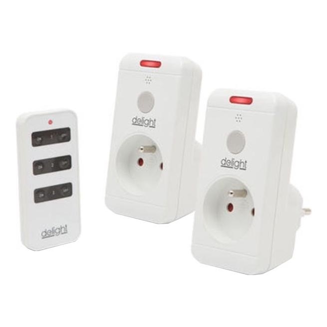SADA 2x Diaľkovo ovládaná zásuvka 3680W/230V/16A + diaľkové ovládanie