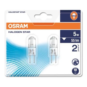 SADA 2x Halogénová žiarovka HALOSTAR G4/5W/12V 2700K - Osram