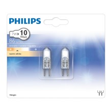SADA 2x Halogénová žiarovka Philips G4/7W/12V