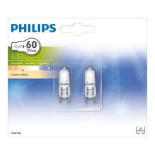 SADA 2x Halogénová žiarovka Philips G9/42W/230V