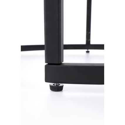 SADA 2x Konferenčný stolík OREO pr. 43/53 cm čierna/orech