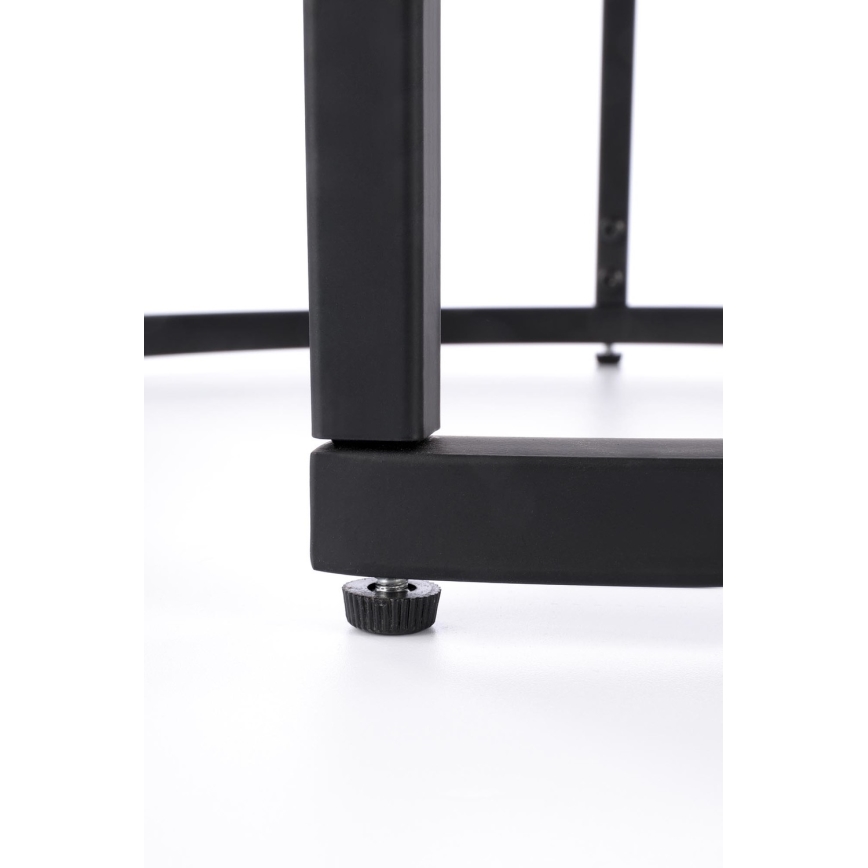 SADA 2x Konferenčný stolík OREO pr. 43/53 cm čierna/orech