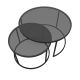 SADA 2x Konferenčný stolík TOKYO pr. 42/60 cm čierna