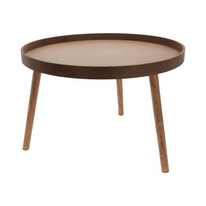SADA 2x konferenčných stolíkov VERDE pr. 60/38 cm orech