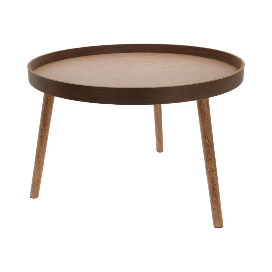 SADA 2x konferenčných stolíkov VERDE pr. 60/38 cm orech