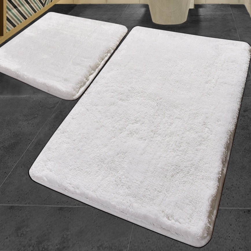 SADA 2x Kúpeľňová predložka 60/100 cm biela