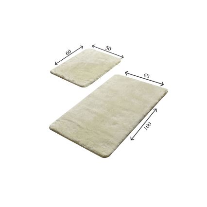 SADA 2x Kúpeľňová predložka 60/100 cm biela