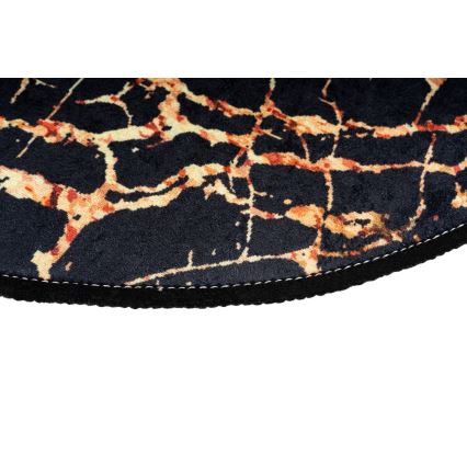 SADA 2x Kúpeľňová predložka GOLDES 60/100 cm čierna/zlatá
