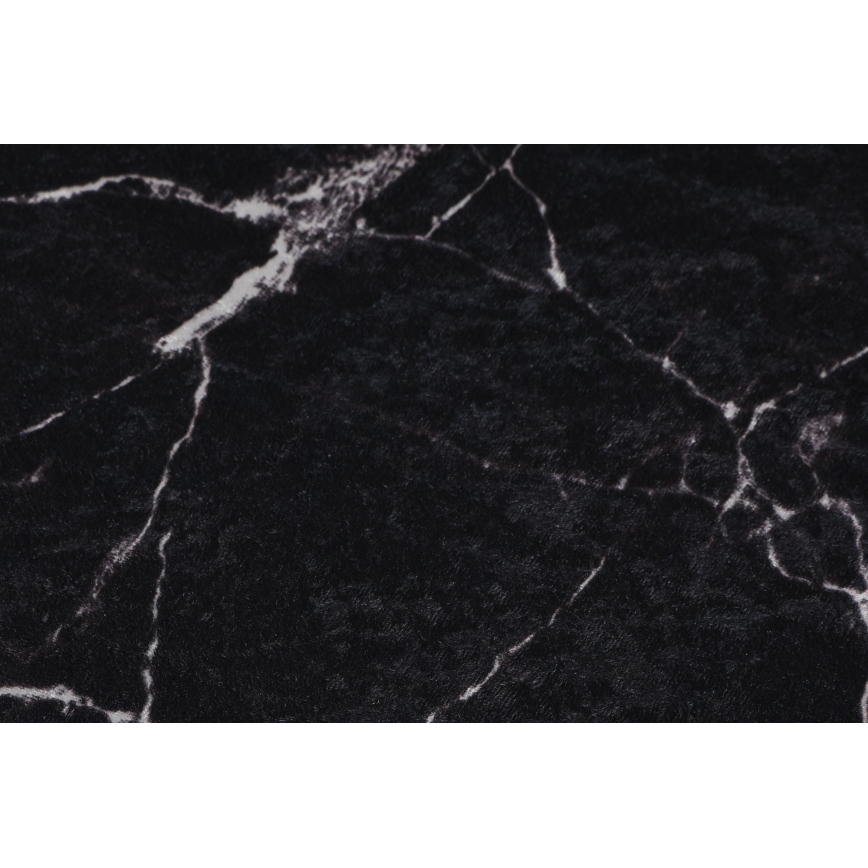 SADA 2x Kúpeľňová predložka MARBLE 50x60/60x100 cm čierna