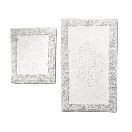 SADA 2x Kúpeľňová predložka PIANTE 60/100 cm biela