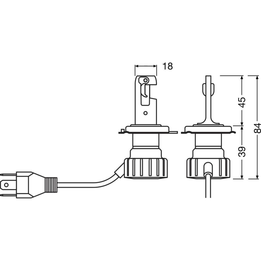 Sada 2x LED autožiaroviek NIGHT BREAKER VINTAGE H4 P43T/20W/12V 3000K - Osram