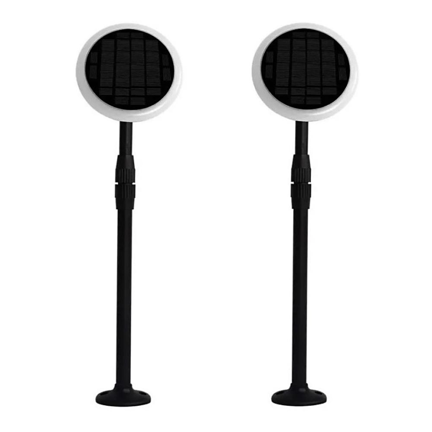SADA 2x LED Nastaviteľná solárna lampa GARDEN LED/3W/5V 42-80 cm 3000K IP65 1000 mAh