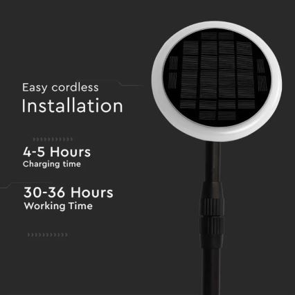 SADA 2x LED Nastaviteľná solárna lampa GARDEN LED/3W/5V 42-80 cm 3000K IP65 1000 mAh