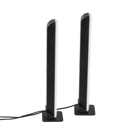 SADA 2x LED RGB Stmievateľná stolná lampa GAMER LED/5W/5V + diaľkové ovládanie