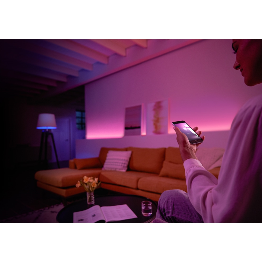 SADA 2x LED RGB Stmievateľná žiarovka Philips HUE WHITE AND COLOR AMBIANCE E27/10W/230V