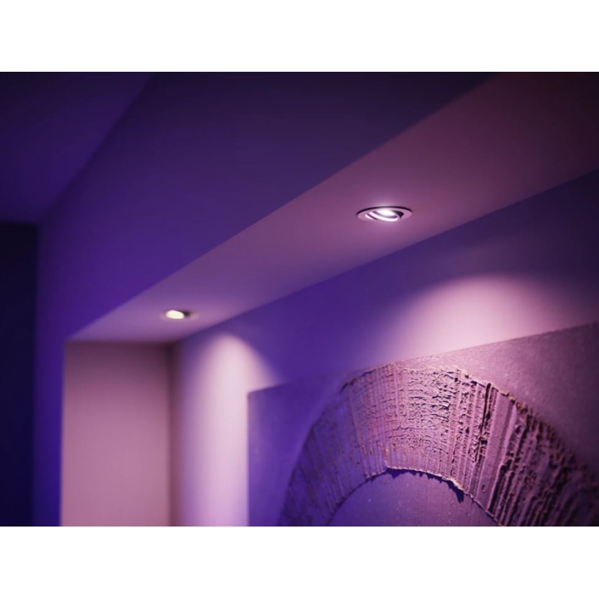 SADA 2x LED RGBW Stmievateľná žiarovka Philips Hue White And Color Ambiance GU5,3/MR16/6,3W/12V 2000-6500K