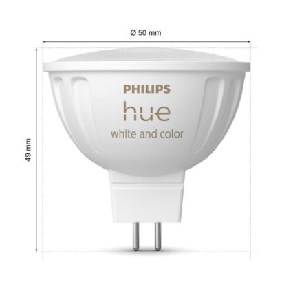 SADA 2x LED RGBW Stmievateľná žiarovka Philips Hue White And Color Ambiance GU5,3/MR16/6,3W/12V 2000-6500K