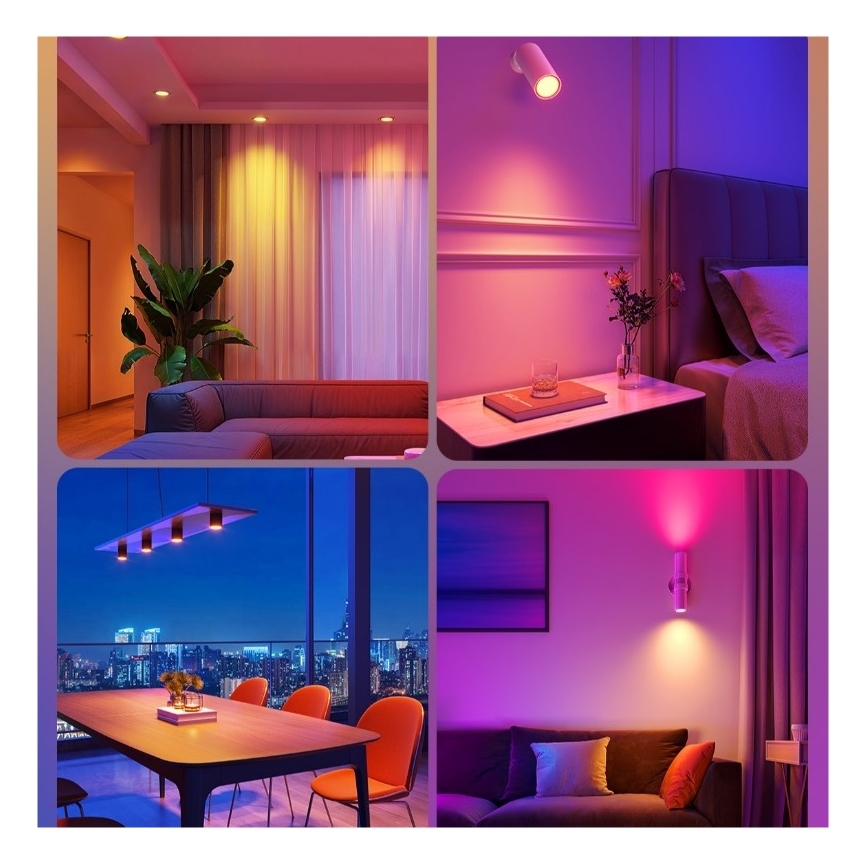 SADA 2x LED RGBWW Stmievateľná žiarovka E14/5W/230V 2700-6500K Wi-Fi - Govee
