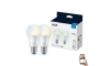 SADA 2x LED Stmievateľná žiarovka A60 E27/8W/230V 2700-6500K CRI 90 Wi-Fi - WiZ