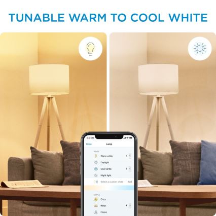 SADA 2x LED Stmievateľná žiarovka C37 E14/4,9W/230V 2700-6500K CRI 90 Wi-Fi - WiZ