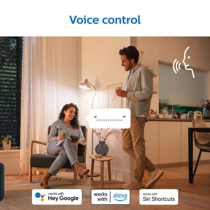SADA 2x LED Stmievateľná žiarovka Philips A60 E27/8W/230V Wi-Fi