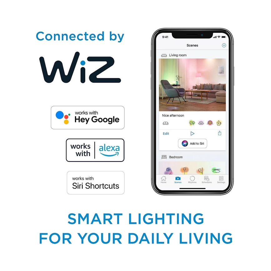 SADA 2x LED Stmievateľná žiarovka Philips A60 E27/8W/230V Wi-Fi